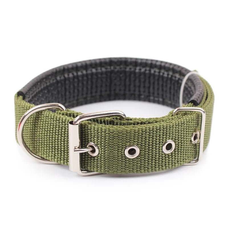 Nylon Dog Collar - Army Green / XXL - Pet Venture